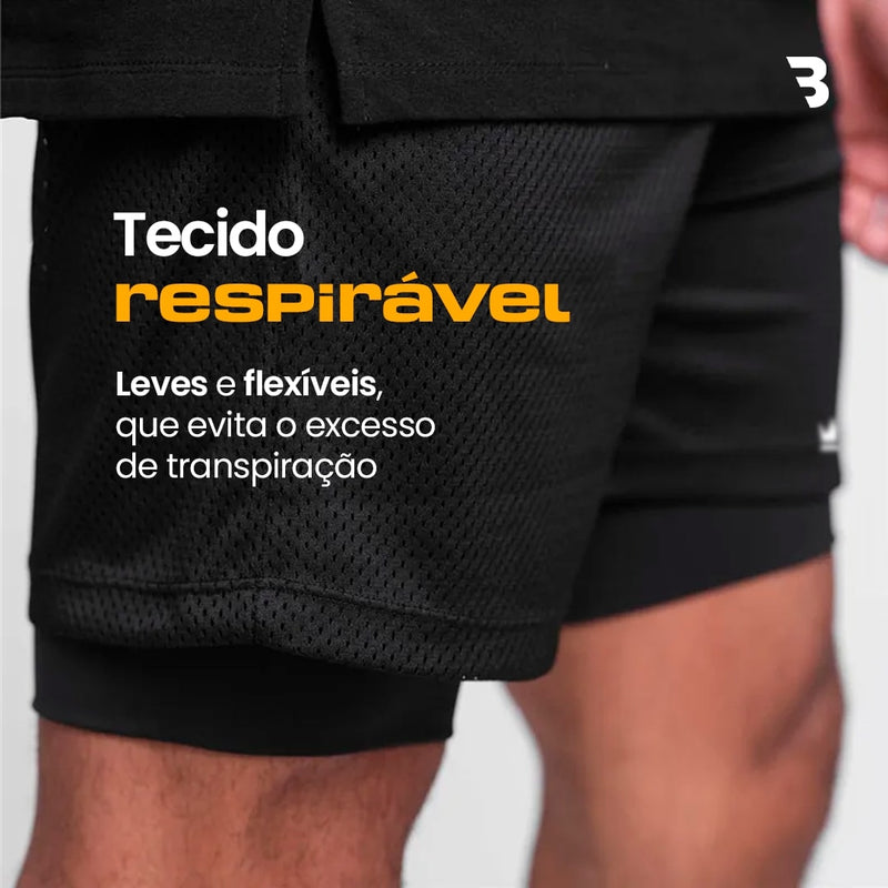 Shorts Dry-Fit™ de Compressão BZN - COMPRE 1 LEVE 2