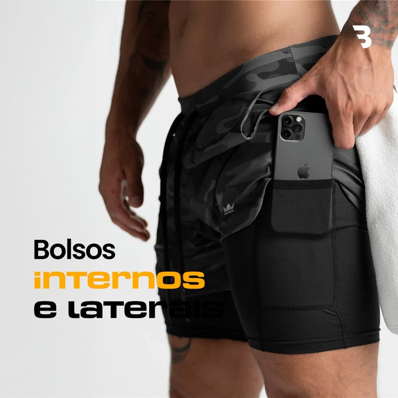 - KIT 1 Shorts de Compressão + 1 Camiseta Tech Dry-Fit™ BZN