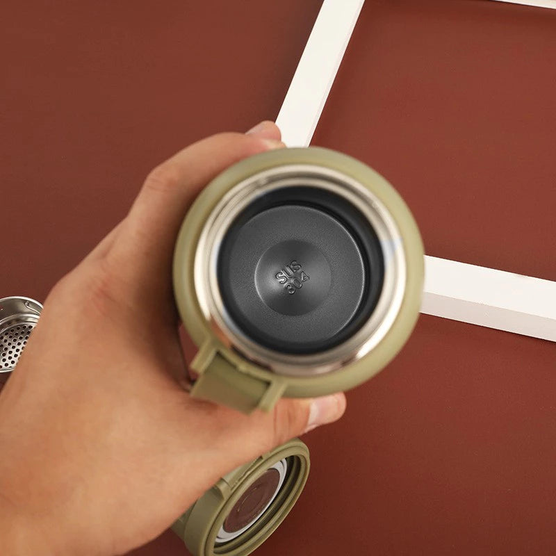 Garrafa Térmica em Aço Inoxidável 650ml / 850ml / 1100ml – Travel à Vácuo, Esportiva e Antivazamento