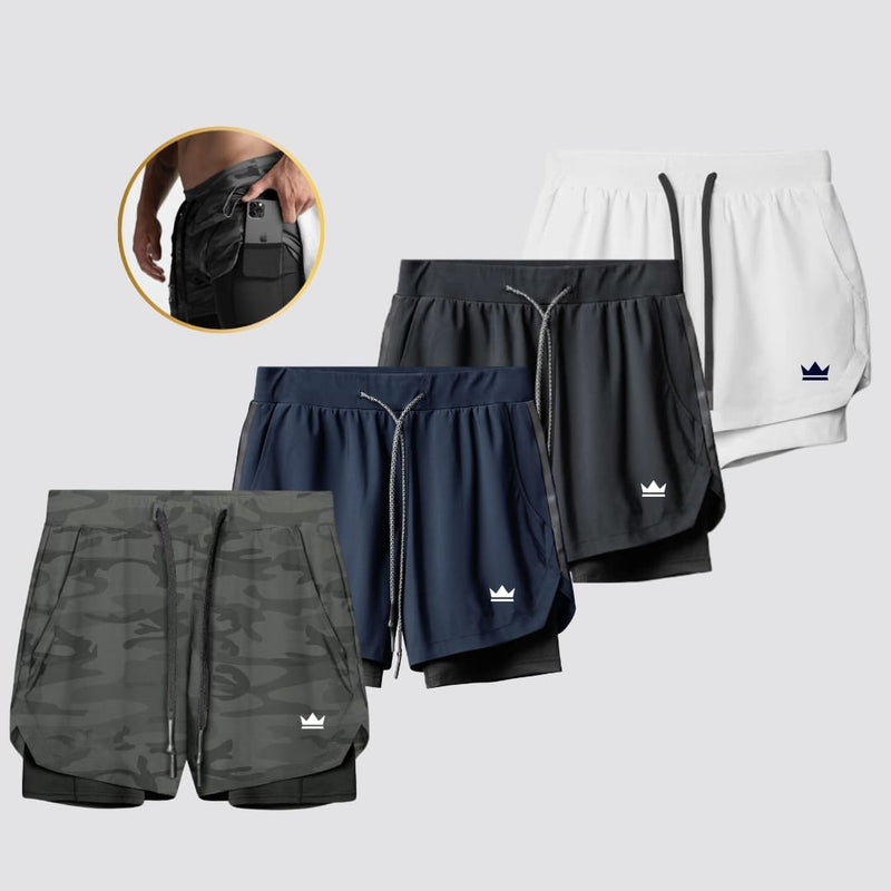 - Kit Shorts Dry-Fit™ de Compressão BZN - COMPRE 2 LEVE 4