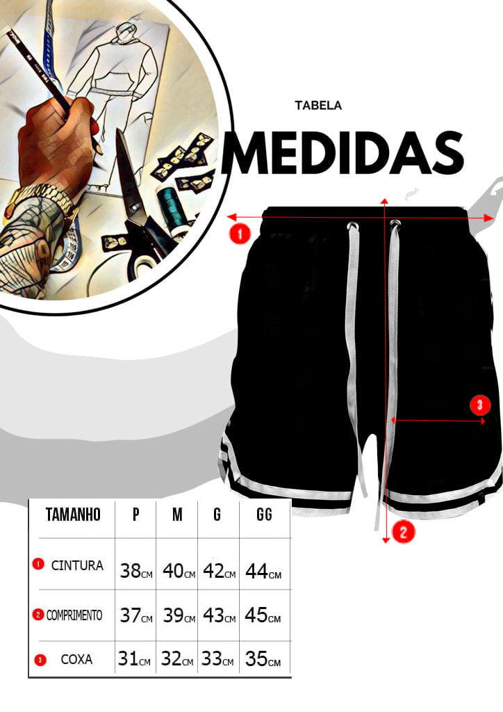 Short esportivo masculino